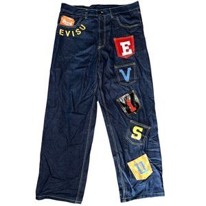 Vintage Evisu Multi-Pocket Embroidered Jeans